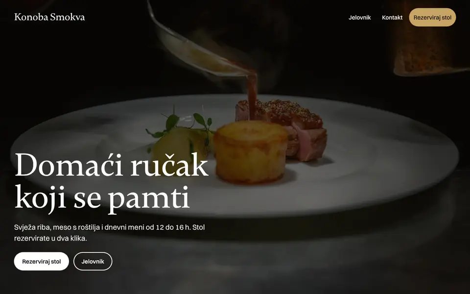 Primjer stranice Konoba Smokva, restoran